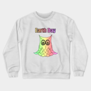 EARTH Day Celebration Cute Owl Crewneck Sweatshirt